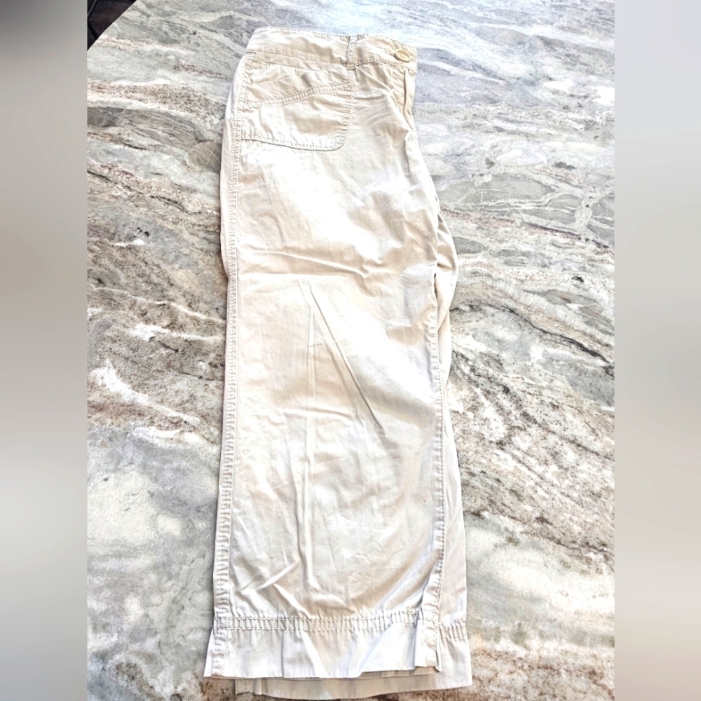 LOFT Petites Khaki Cargo Pants Size 8P Lightweight Utility Ankle